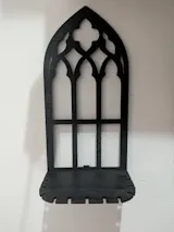 1/3Pc Gothic Wooden Hollow Wall Decoration – Vintage Cathedral Arch Frame