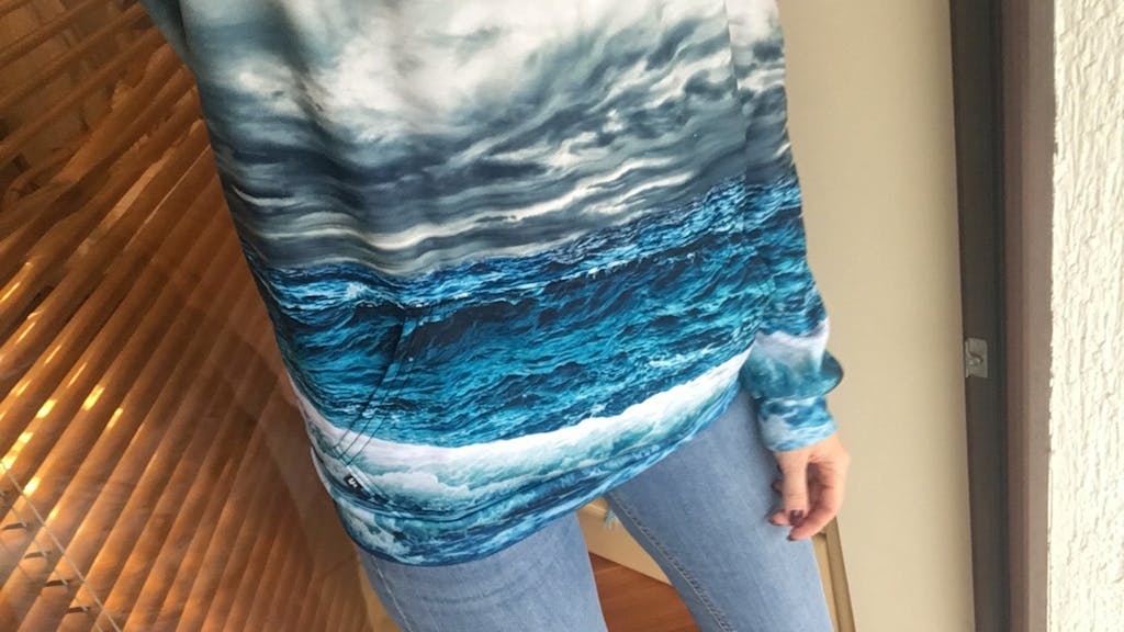 Stormy Ocean Unisex Hoodie Electro Threads