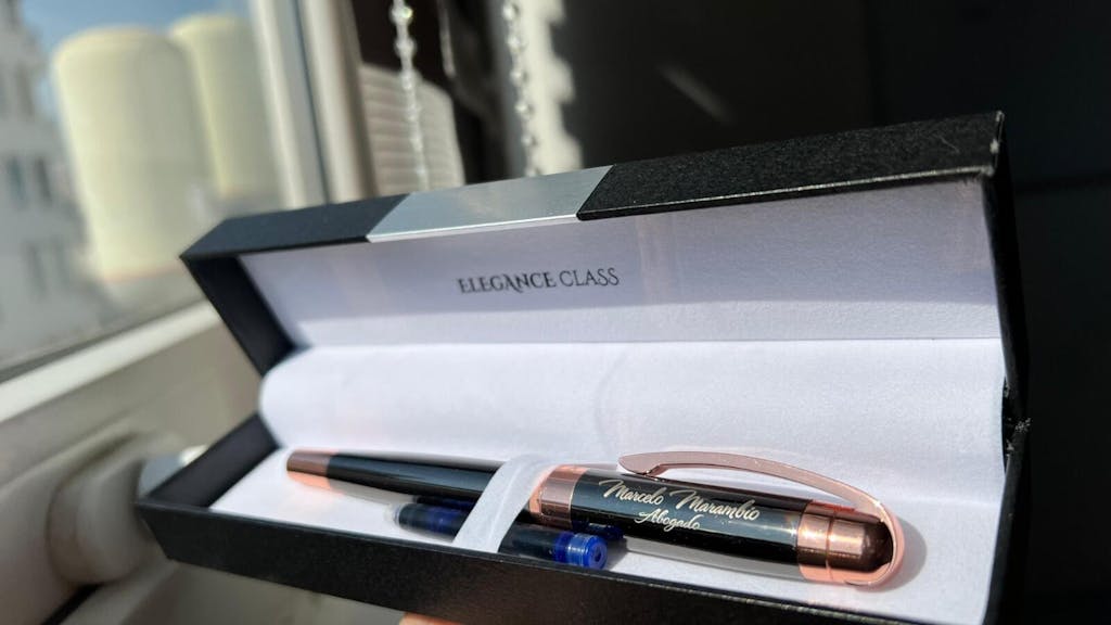 Pluma Estilografica Modelo New Edwards Cobre + Grabado Personalizado