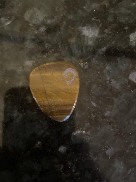 Hand-Carved Tiger Eye Plectrum