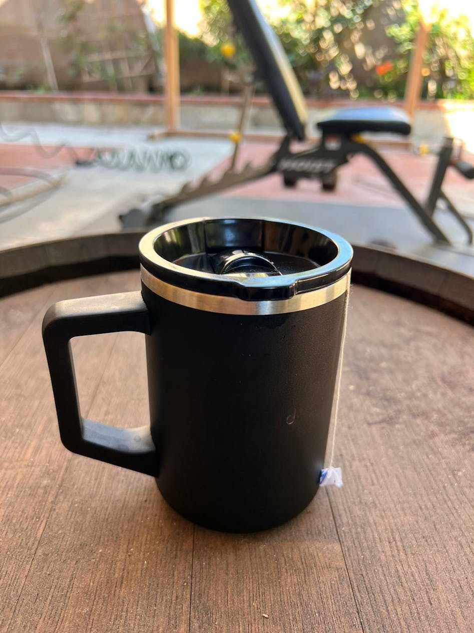 TAL Stainless Steel Boulder Coffee Mug 14oz, Black 