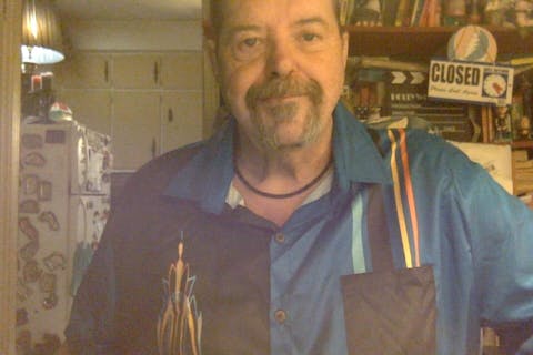 Tall Men's Blue Pinstripe Hot Rod Short Sleeve Shirt