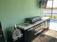 Mont Alpi 805 Black Stainless Steel BBQ Grill Island with Beverage Center - MAi805-BSSBEV