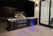 Mont Alpi 805 Black Stainless Steel BBQ Grill Island with Beverage Center - MAi805-BSSBEV