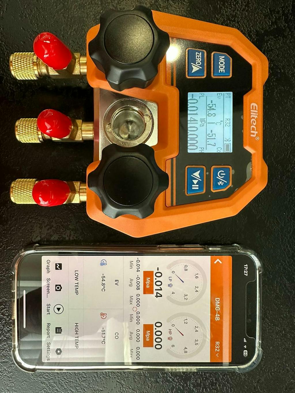 Elitech EMG-40V Manómetro Digital HVAC Inteligente De Cuatro Puertos Con Sensor De Vacío - Foto 12