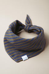 Musselin Streifen oliv - beidseitig