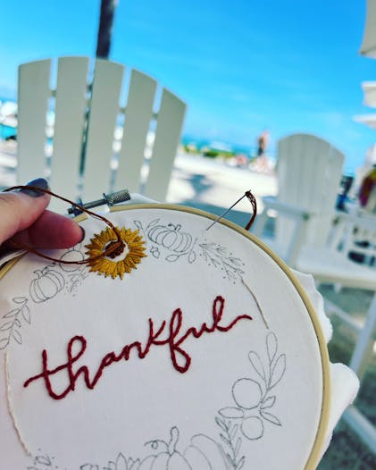 Thankful Wreath Embroidery Kit