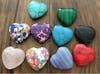 10/20/30PCS Heart-Shaped Natural Crystal Stones – 20mm Amethyst, Agate & Mineral Specimens for Healing & Decor