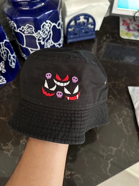 Lavender Town Anime Embroidered Bucket Hat