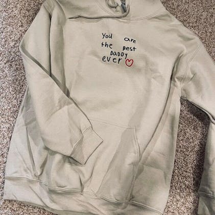 Embroidered Handwriting Sweatshirt, Hoodie - Embroly