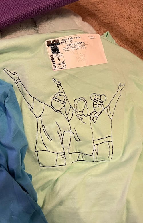 Custom Embroidered T-Shirt with Your Photo, Logo or Any Text