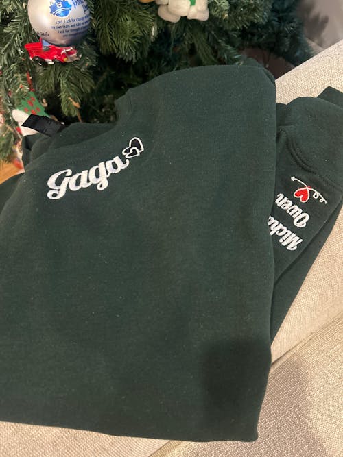 Custom Mama Embroidered Sweatshirt with Kids Names on Sleeve, Personalized Gift for Moms, Hers