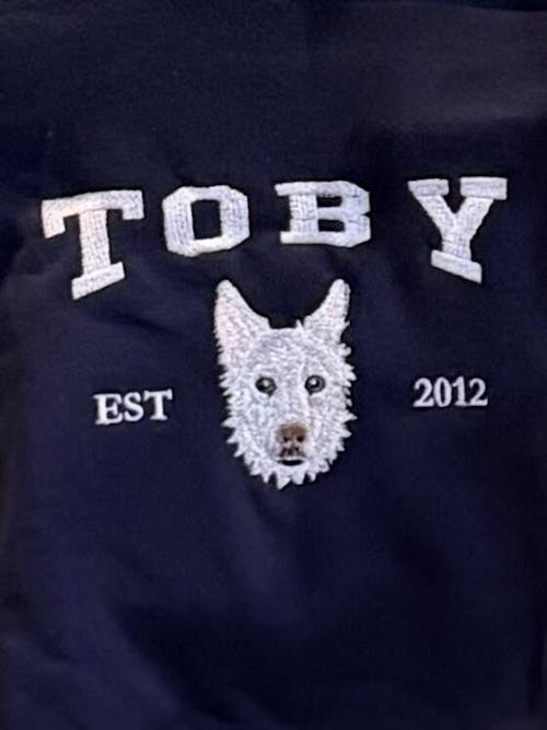 Custom Pet Portrait Embroidered Sweatshirt, Hoodie, Custom Pet Picture