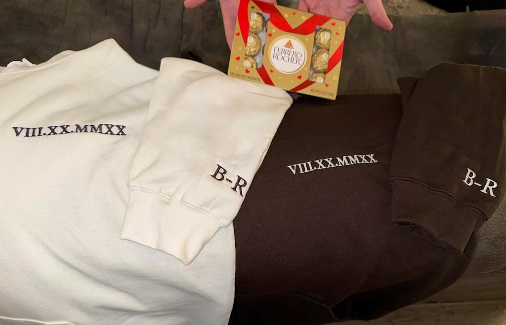 Embroidered Roman Numeral Sweatshirt, Hoodie