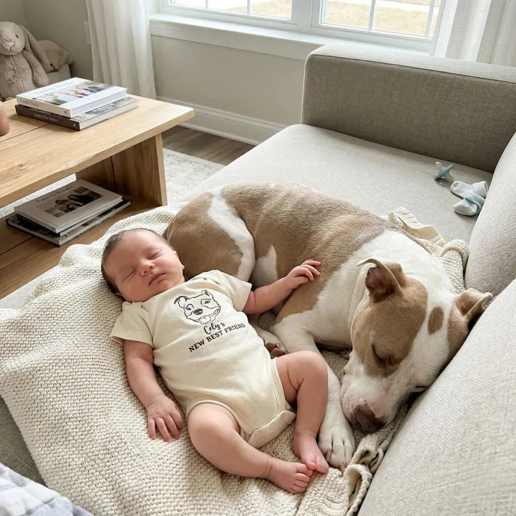 Custom Pet Portrait Line Art Embroidered Baby Bodysuit Onesie from Photo, Dog Cat Name's