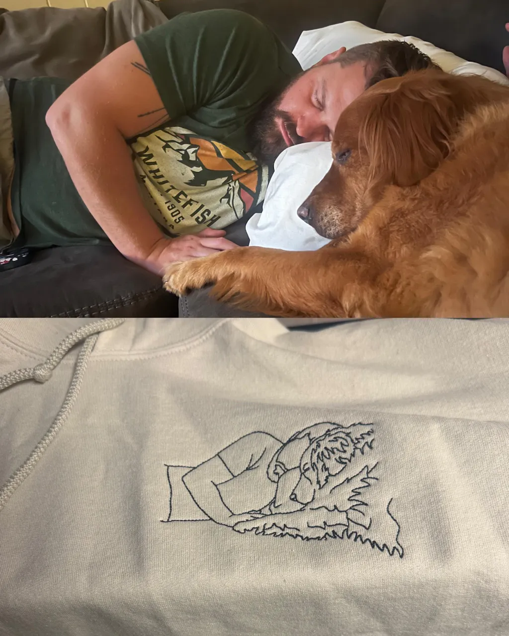 Personalized Pet Loss Gifts with Embroidery Pet Photo Sweatshirt or Hoodie
