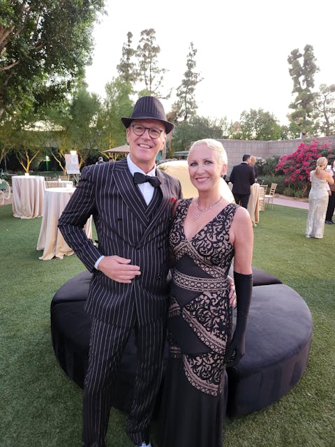 "1920's Double Breasted Gangster Pinstripe Suit for Men - Black"