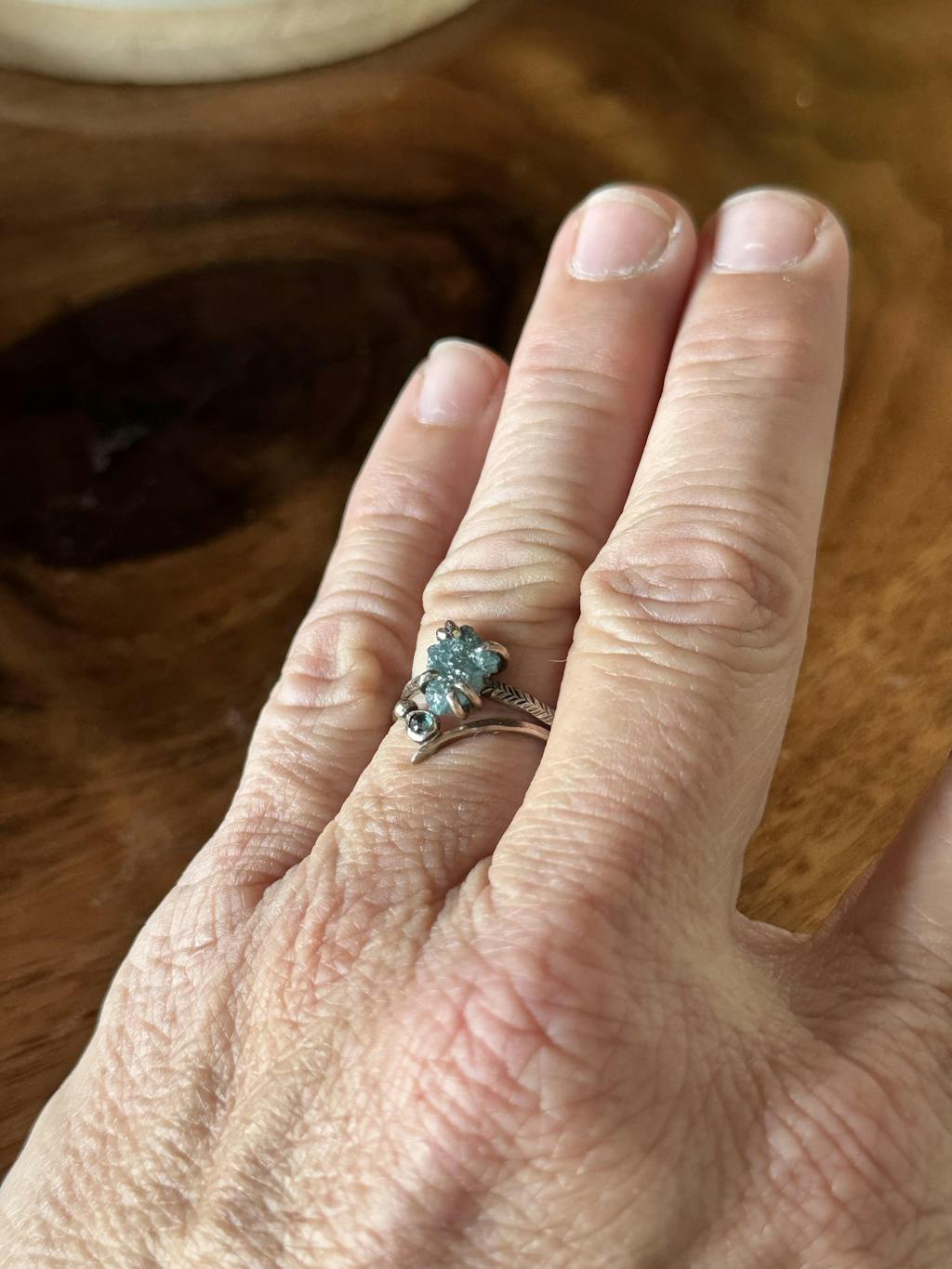 Blue Diamond Ring Set