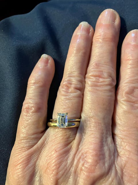 2.58ct Emerald IGI Certified Solitaire Lab Grown Diamond Engagement Ring