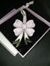 Glitter Bow Decoration with Lilac Ribbon