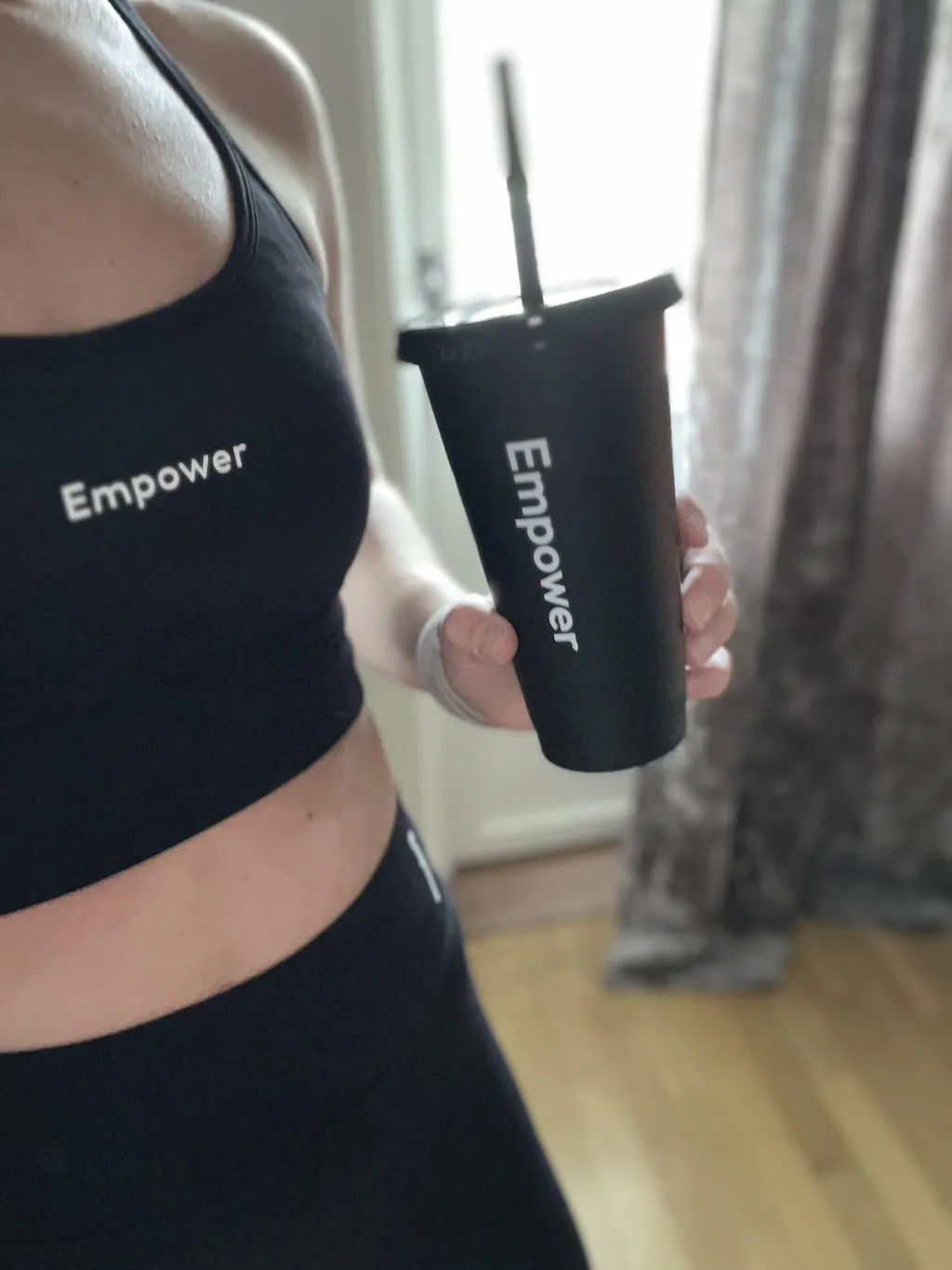 Empower Reusable Straw Cup - Black