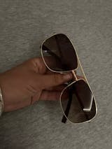 Tate's Top G Aviator Sunglasses Brown