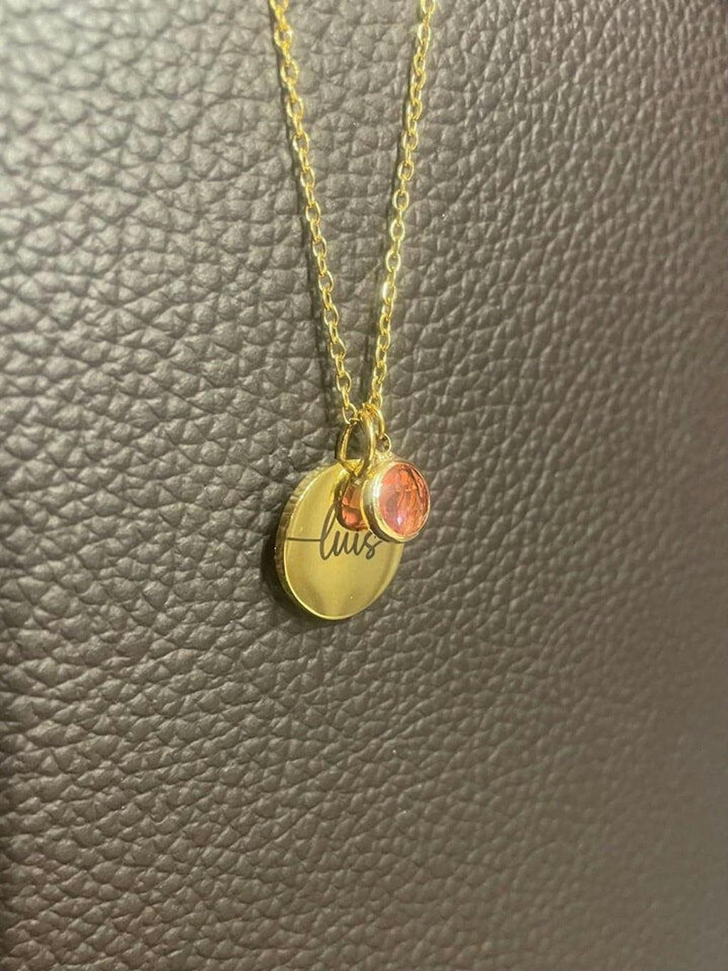 Gravierbares Plättchen mit Geburtsstein