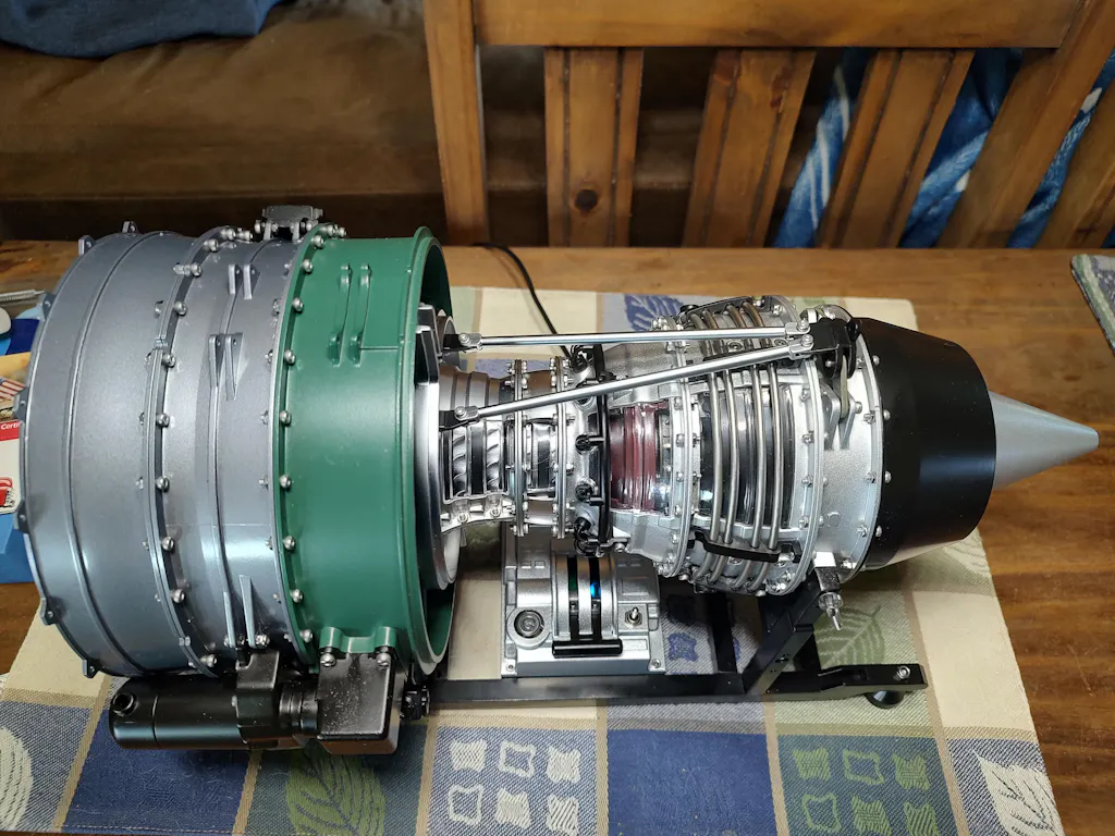 TECHING 1/10 Full Metal Working Turbofan Engine Model - Build Your Own ...