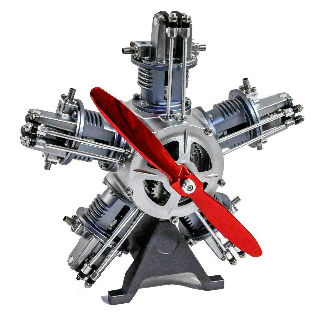 5 Cylinder Radial Engine Model Kit that Works - Build Your Own 