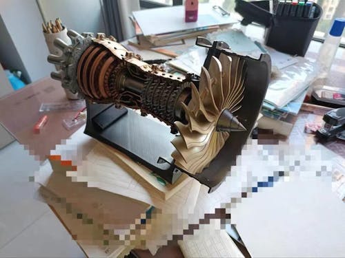 ENGINEKITOR Trent 900-1:20 Scale Mechanical Science Model-Build Your Own Jet Aircraft Turbofan Engine Kit