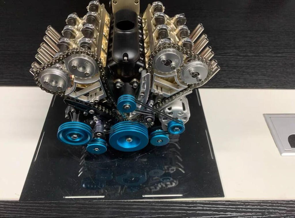 TECHING 1:3 Full Metal V8 Car Engine Model Kit - DIY Mechanical Assembly Educational Toy with 500+ Pcs - Build Your Own Engine