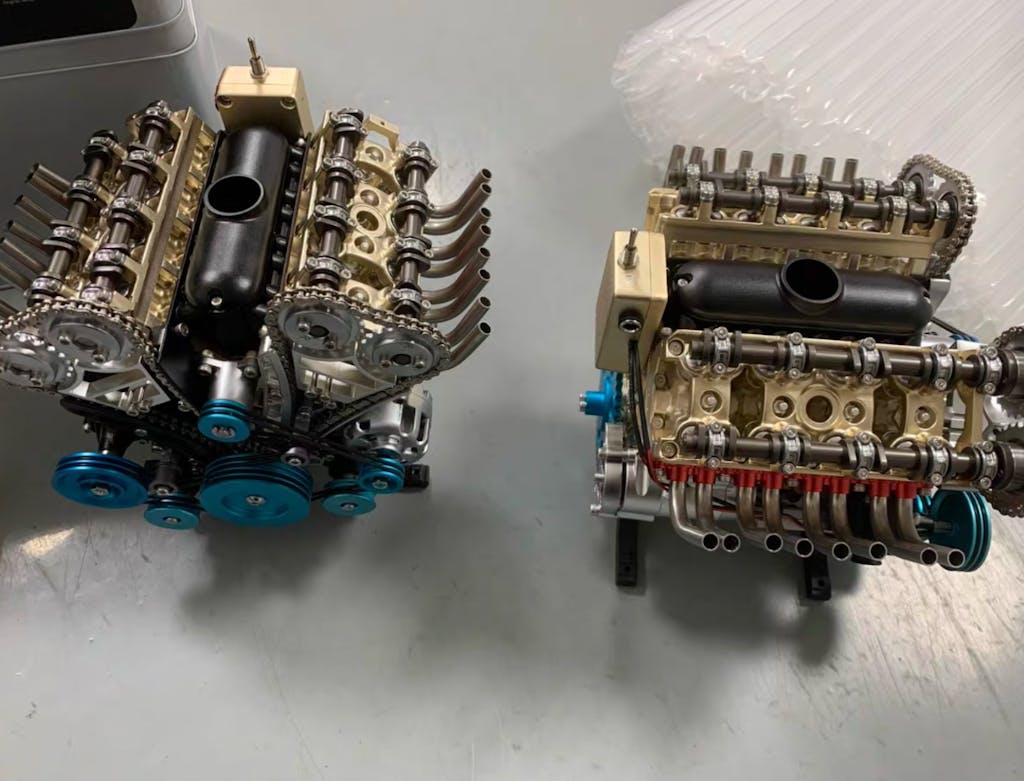 TECHING 1:3 Full Metal V8 Car Engine Model Kit - DIY Mechanical Assembly Educational Toy with 500+ Pcs - Build Your Own Engine