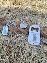 Dog tag pendant with necklace: Stainless steel octagon dog tag necklac