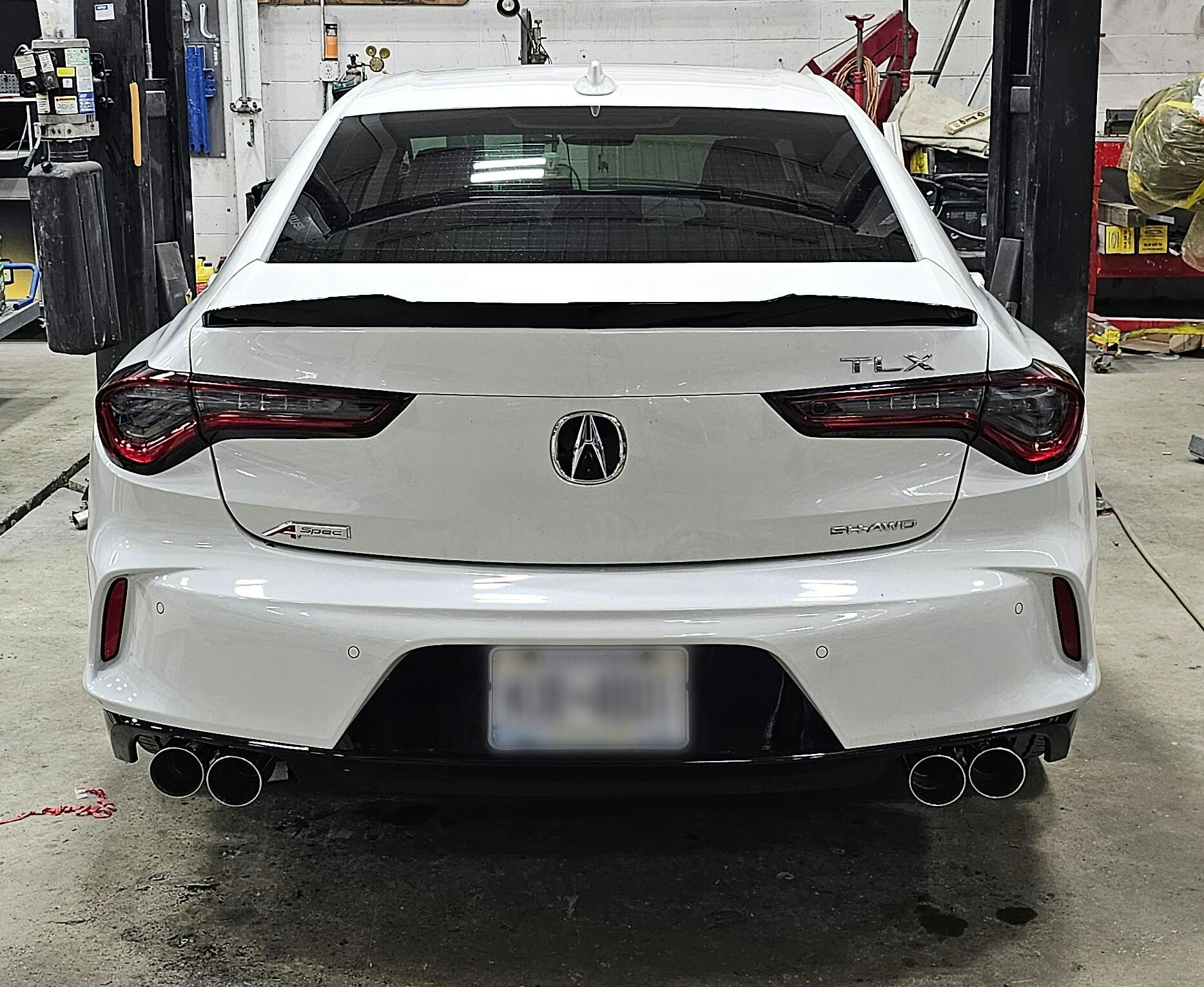2021Present Acura TLX Muffler Delete Axle Back Quad Tips Exhaust EOS
