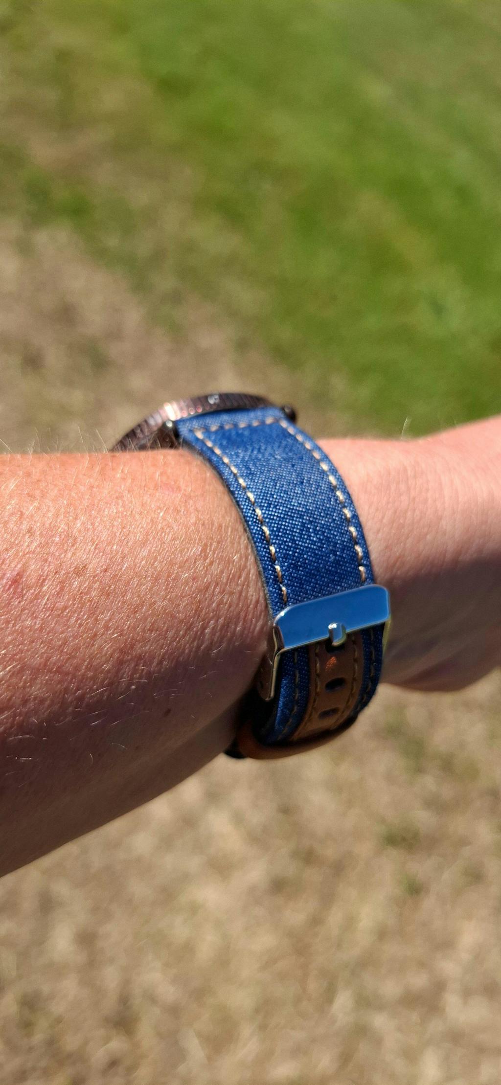 Denim & Leather Watch Straps Compatible with the Polar Ignite 3