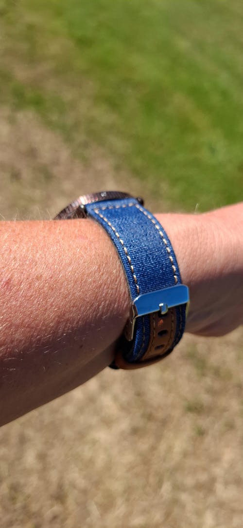 Denim & Leather Watch Straps Compatible with the Polar Ignite 3