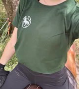 T-shirt manches courtes "Ride With Soul", Vert sapin