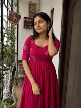 Kamal-kali anarkali kurta and pant set