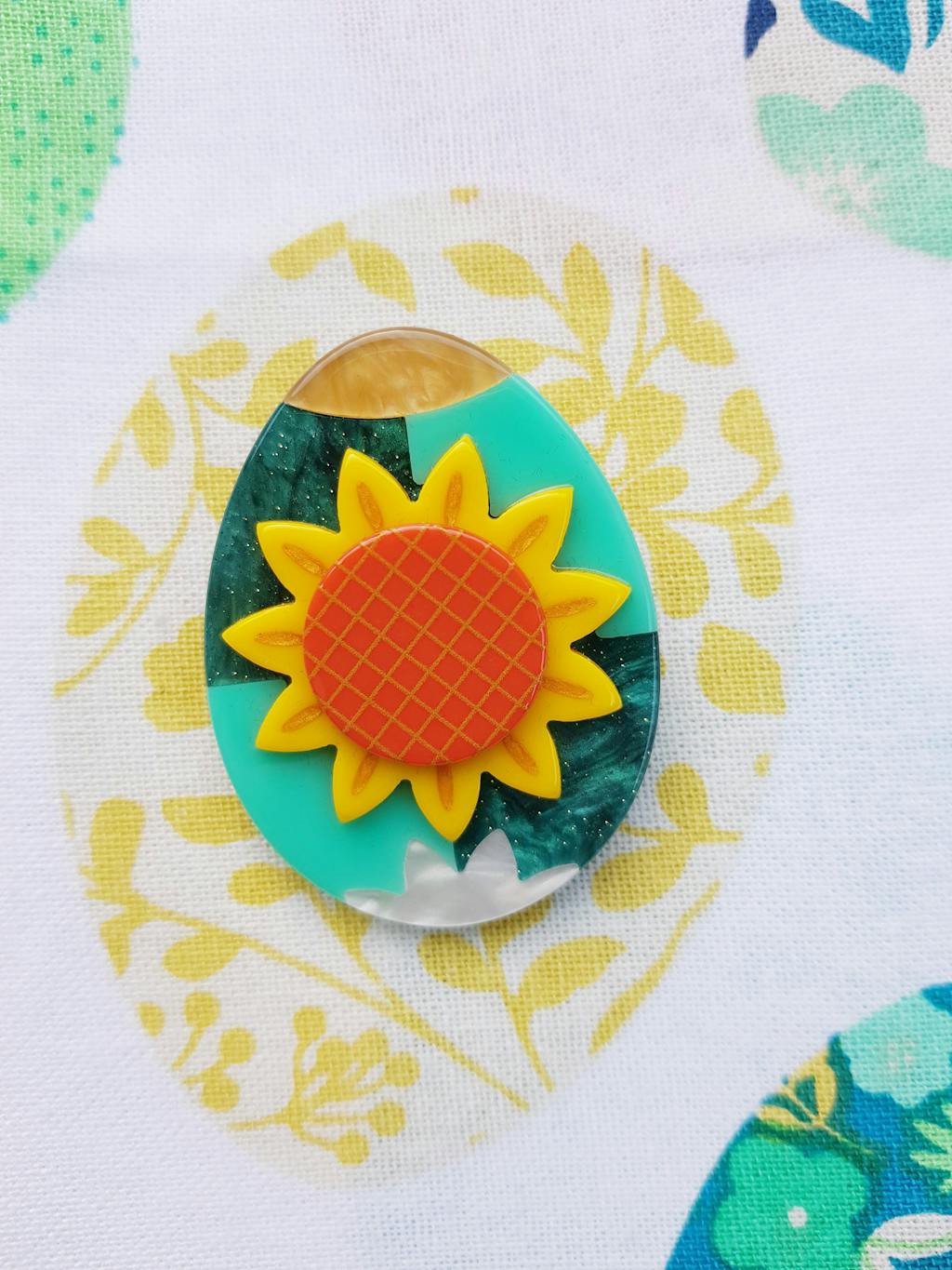 Sunflower of Love Brooch Erstwilder