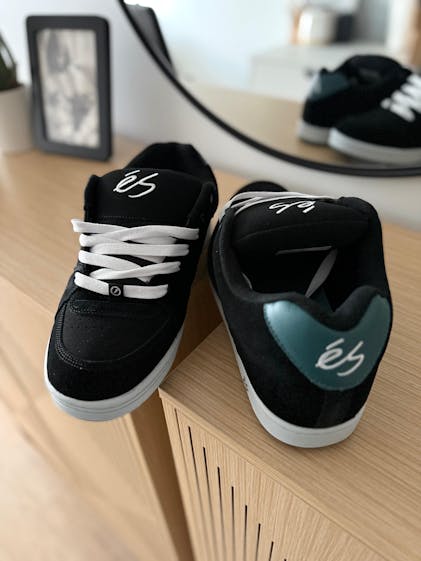 靴 es skateboard shoes \"Accel OG\" Accel Og black/white - skate shoes | éS skateboarding