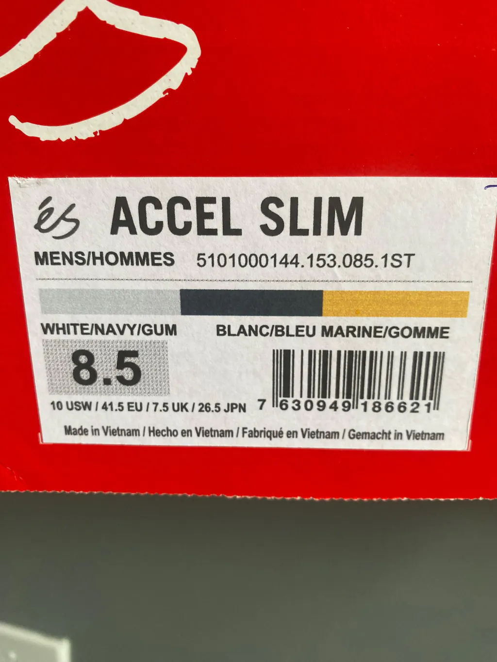 es ACCEL 【レディースサイズ24】 Accel Slim grey/burgundy - skate shoes | éS Skateboarding