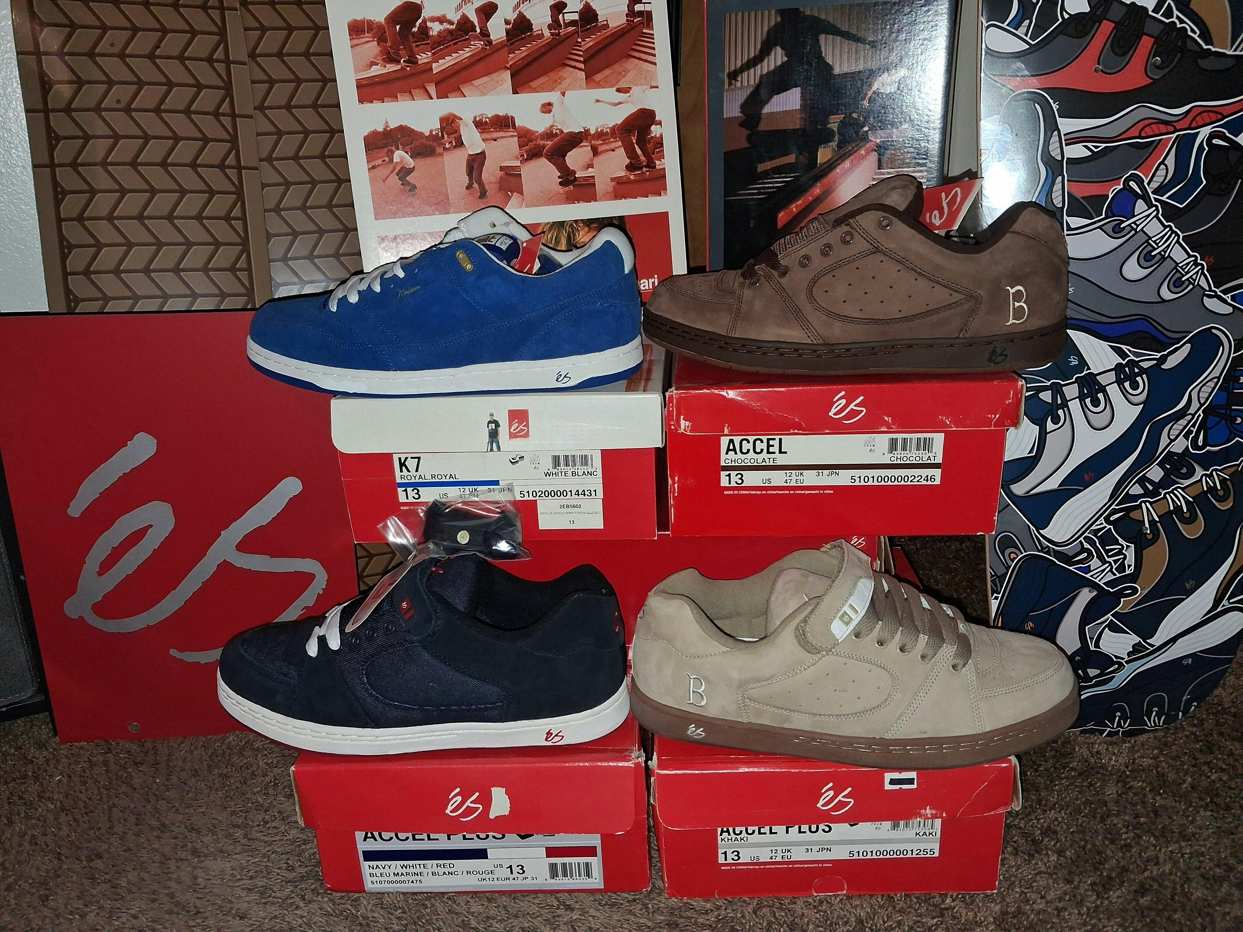 Accel Og white/gum - skate shoes | éS Skateboarding