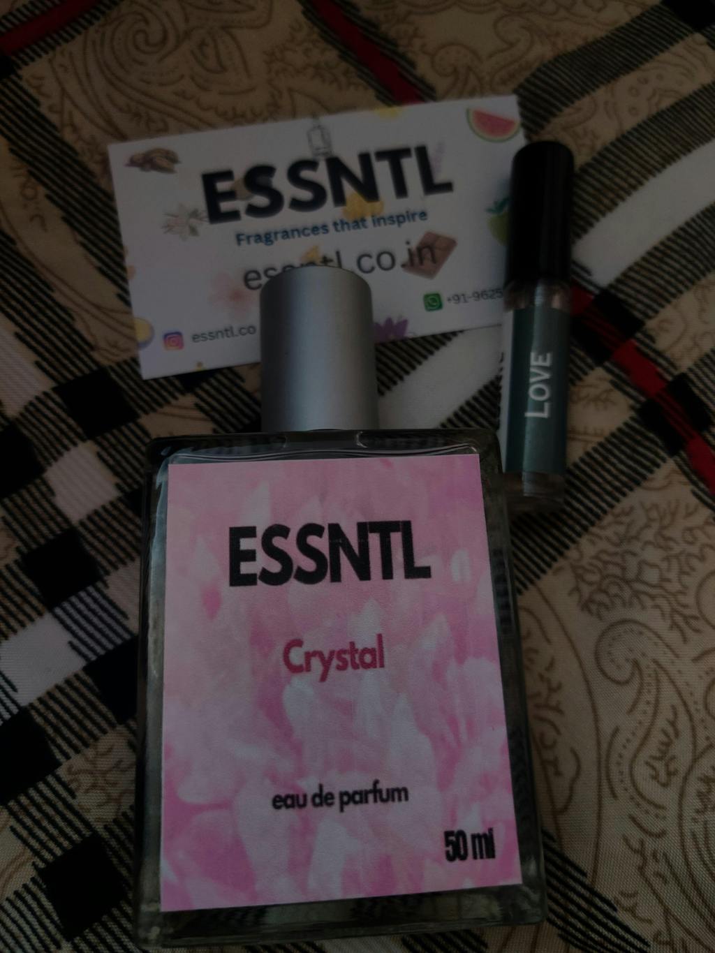 ESSNTL NOTES PREMIUM NOTES Crystal Perfume - Fresh & Feminine Fruity Floral Fragrance | 50ml Eau de Parfum | 20ml Eau de Parfum | Sparkling, Elegant & Delicate Scent | Long-Lasting Luxury Scent for Women | Graceful & Radiant Allure