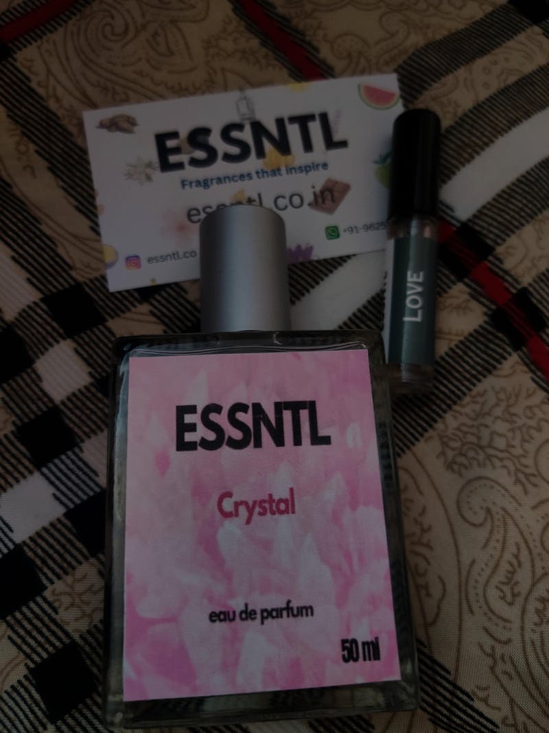ESSNTL Crystal Perfume - Fresh & Feminine Fruity Floral Fragrance | 50ml Eau de Parfum | 20ml Eau de Parfum | Sparkling, Elegant & Delicate Scent | Long-Lasting Luxury Scent for Women | Graceful & Radiant Allure
