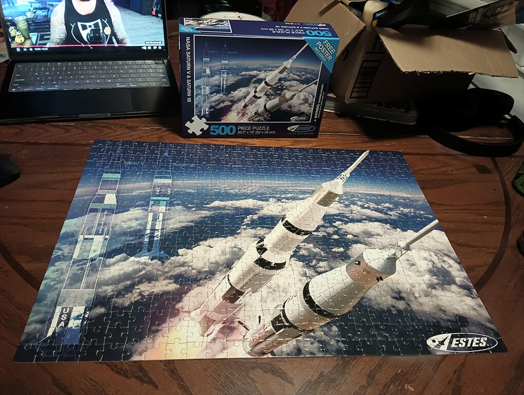 NASA Saturn V & Saturn 1B 500 Piece Puzzle - Space History Jigsaw