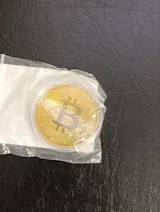 Gold Plated Bitcoin Coin Collectible Art Gift