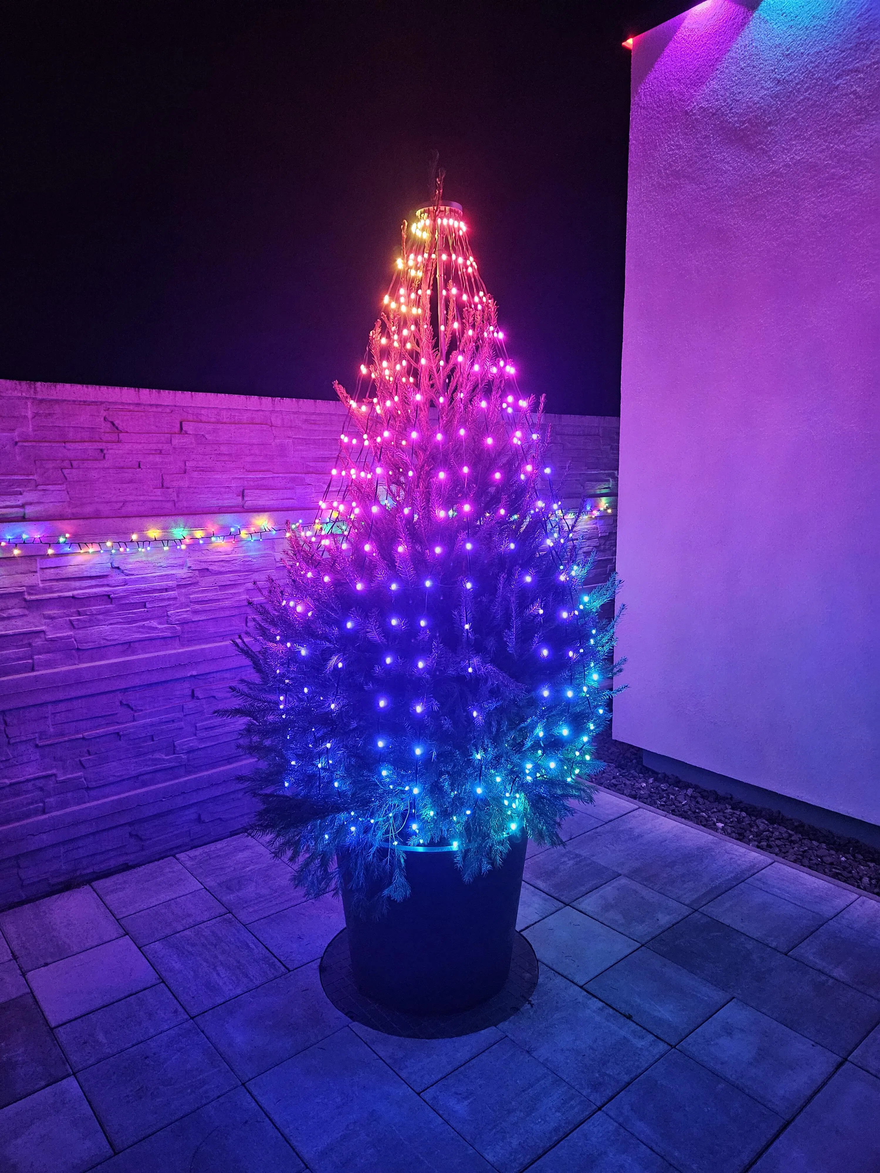 Faszinierend Led Weihnachtsbaumbeleuchtung Fr Aussen Fotos