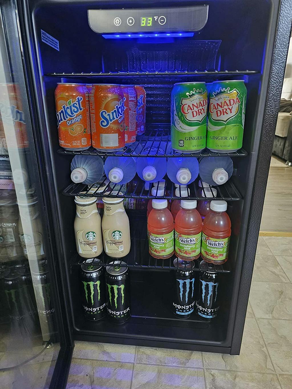 3.2 Cu.Ft 126 Can Built in & Free Standing Beverage Cooler Euhomy