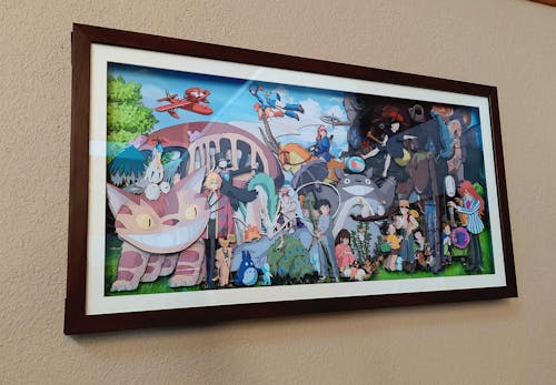 3D Paper Art Frame - Miyazaki's World