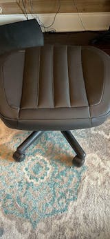 Adjustable Footrest Ottoman Stool with 360° Rolling Wheels Ergonomic  Footrest Under Desk Foot Rest for Home or Office Use (Black)